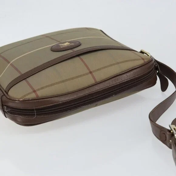 Authentic Burberrys Nova Check Shoulder Bag Canvas Beige Gold - Picture 13 of 16
